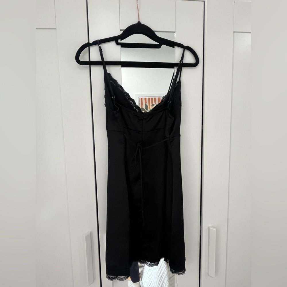 Urban Outfitters Black Slip Dress Spaghetti Strap Cocktail